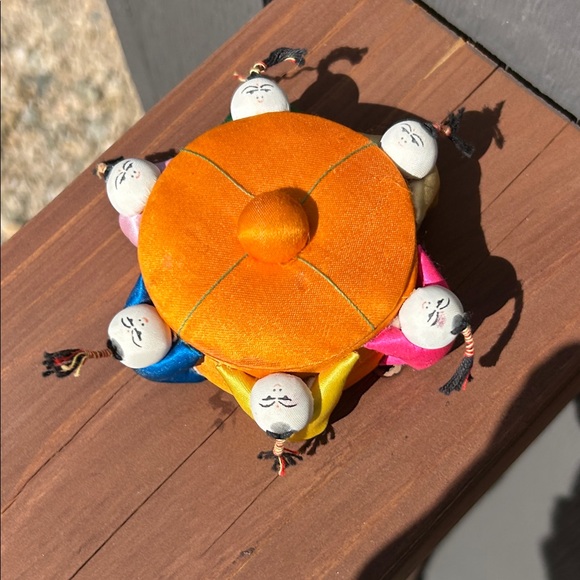 Vintage Other - Vintage Silk Chinese Pin Cushion Trinket Box